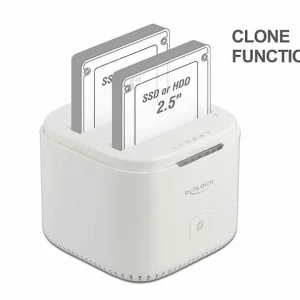 DeLock Accessoires Supports De Mémoire Station D’accueil Et De Clonage 63084 2x 2.5 à prix promos 9