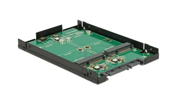 vente pas cher DeLock Platine Adaptatrice 2,5” SATA – 2x MSATA Avec RAID – Accessoires Supports De Mémoire 1