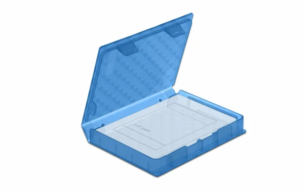 DeLock Boîtier De Protection Pour HDD / SSD 2.5″ Bleu – Accessoires Supports De Mémoire mode 4
